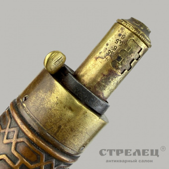 фото — пороховница антикварная  g. & j.w. hawksley 1830/1870 гг.